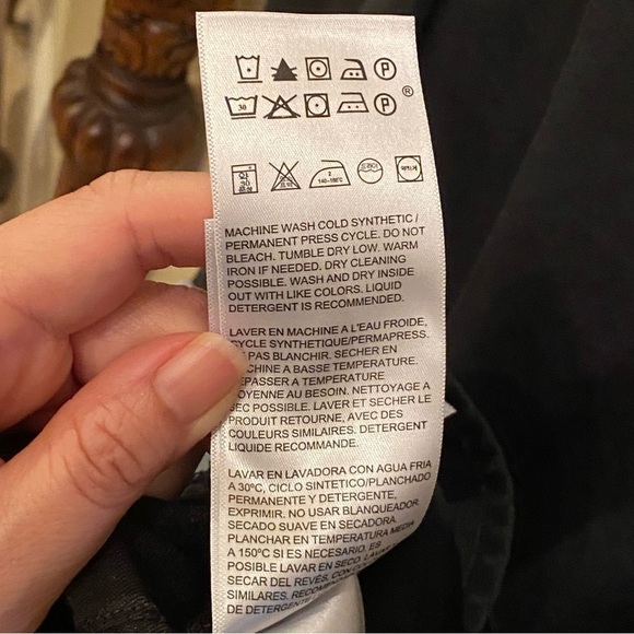 LEVI’S Women Black Pearl Snap Button Denim Shirt Dress Western Style Size Small - Picture 7 of 7